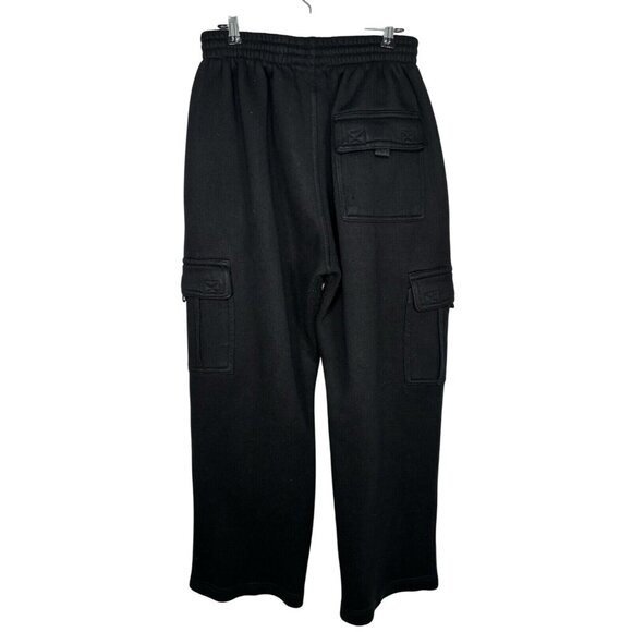 Cargo Premium Quality Fleece Sweatpants Black Size S Tall - Picture 2 of 3